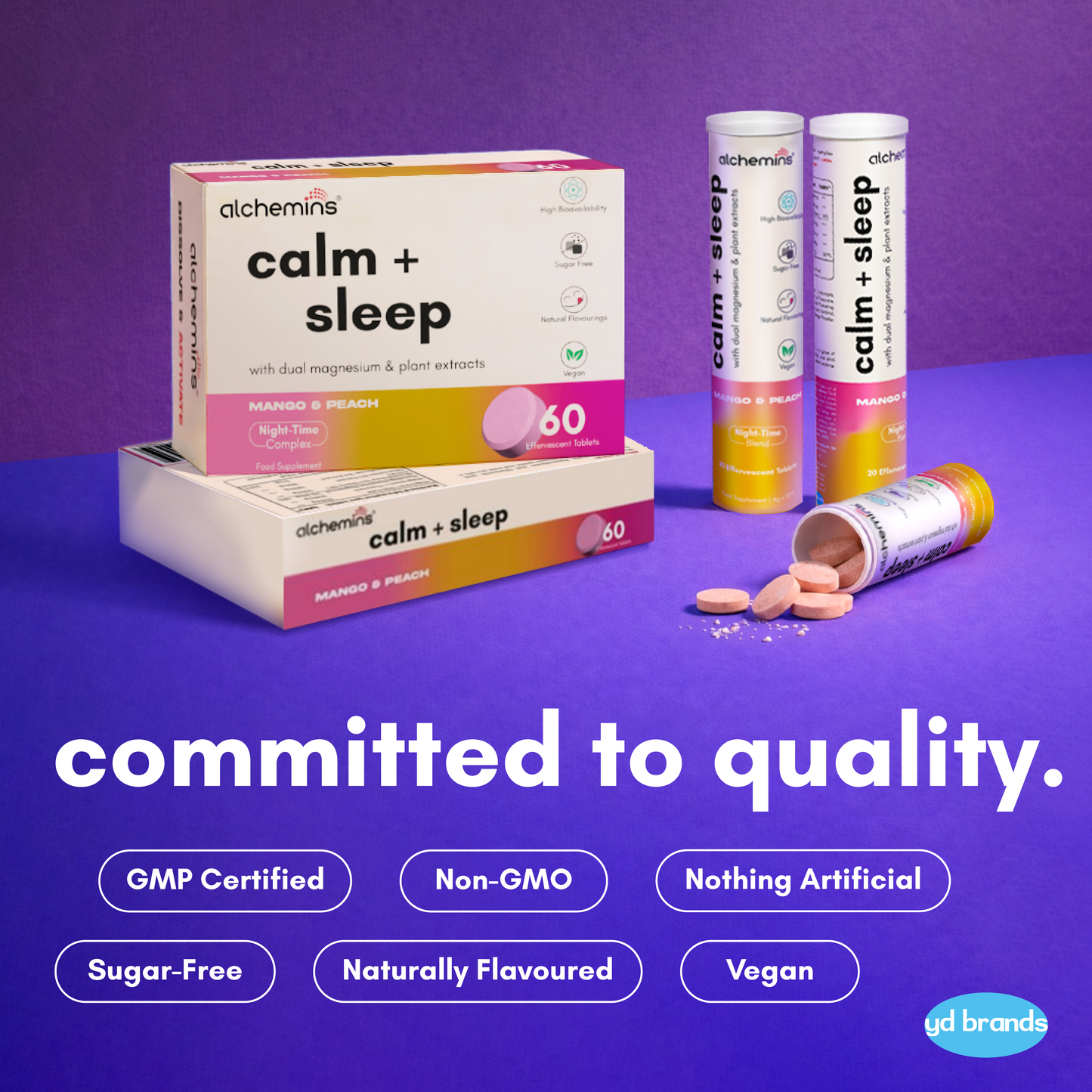 Calm + Sleep - Mango & Peach (60 tablets)